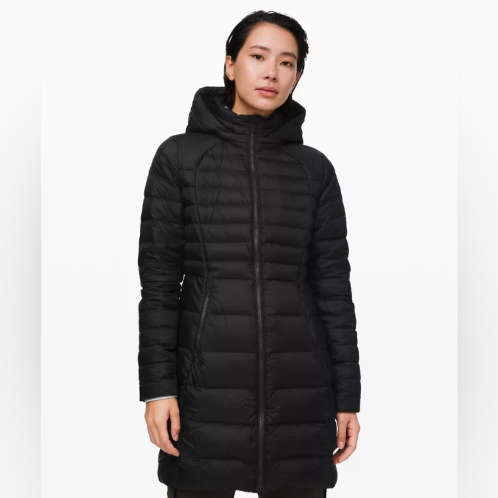 Lululemon  Brave the Cold black long puffer jacket 10
